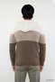 Men's Hooded Regular Fit Color Block Kangaroo Pocket Long Sleeve Knit Sweater Special for Your Daily Style - 4