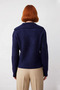 Women's Regular Fit Turn-Down Collar Stone Detailed Low-Sleeve Knitwear Sweater Is an Indispensable Item for Winter Elegance. - 4