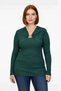 Women's Fitted Ribbed Knit Sweater Special Yarn Accessory Detail V-Neck Stylish Design Quality - 2