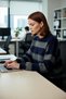 Women's Oversized Comfortable Crew Neck Striped Knitwear Sweater Ideal for Winter Season Low Sleeve Design - 3