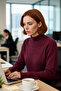 Women's Oversized Stand Collar Knit Sweater Raglan Sleeve Winter Casual Chic Burgundy Basic Design - 3