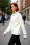 Women's Oversized Crew Neck Long Sleeve Thessaloniki Knitwear Sweater Ideal for Everyday Chic. Good Quality