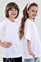 Unisex Kids Crew Neck Short Sleeve 100% Cotton Oversize T-Shirt White