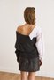 Women's Anthracite Poplin Detailed Trend Knitwear Sweater Kzk-19001029 - 3