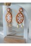 Lightweight Metallic Orange Polymer Clay Earrings Ethnic Style Women's Earrings with Steel Earrings Natural Stone Bohemian Earrings - 2