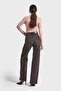 Women's Stonewashed Dark Denim Color Doris 2W5-138 Straight Fit High Waist 100% Cotton Denim Jean - 2