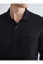 Lcwaikiki Classic Black Polo Collar Long Sleeve Men's Sweatshirt - 3