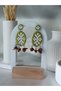 Bohemian Pattern Polymer Clay Earrings with Steel Earring Hooks Ethnic Style Women's Earrings Natural Stone or Crystal Beads - 4
