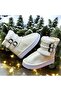 Modern Children's and Women's Short Boots with Silver Detailing, Feather Inside, and Cold Protection - 2