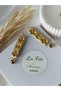 Metallic Green Bohemian Pattern Polymer Clay Earrings with Steel Earrings Ethnic Style Women's Earrings Crystal Beads - 3