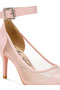 Women Pointy Toe Ankle Strap Pumps in Pink - 5