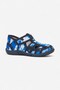 Daily Unisex Blue Children's Sandals Flexible Non-Slip Sole Linen Velcro Summer Home Nursery Shoes 143