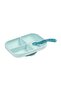 Silicone Suction Divided Plate - Blue - 2