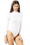 Pima Cotton Slim Fit Body-Hugging Turtleneck Stand-Up Collar Body with Hooks - 6