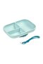 Silicone Suction Divided Plate - Blue - 4