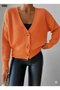 New Season Buttoned Collar Detailed Women's Knitwear Blouse