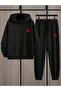 Unisex Women's Men's Jockey Printed Hooded Tracksuit Set - 2