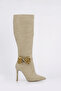 Rsd 1200 Knee-High Boots with Bow Metal Buckle Detail