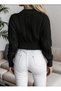 Hair Knit Model Medium Length Crew Neck Women's Knitwear Sweater - 4