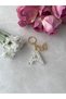A Letter Pearl Detailed Keychain & Bag Charm [with Pompom Option]