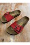 Mlx Women's Adjustable Buckle-Closure Comfortable Anatomical Slippers with Cork Soles - 6