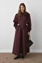 Premium Poplin Balloon Burgundy Skirt