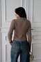 Mink Zippered Soft Textured Knit Sweater - 6