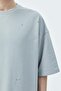 Oversized Tracksuit Set with Hole Detail Gray - 3