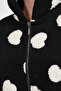 Women's Heart Embossed Hooded Regular Fit Zippered Coat - 8