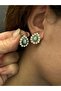 Zircon Stone Drop Turquoise Women's Earrings - 2