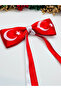 Ay Yildizli Satin Bow Buckle for Holiday, Red Pencil Buckle - 2