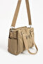 Women's Crinkle Fabric Large Size Crossbody Hand & Shoulder Bag - 2