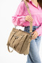 Women's Crinkle Fabric Large Size Crossbody Hand & Shoulder Bag - 4