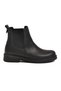 Black Leather Fleece Lined Easy to Wear Non-Slip Women's Chelsea Boots 284097 Z - 2