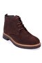 Dza07-1236028 Brown Suede Casual Flat Heel Leather Women's Boots
