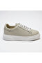 Men's Leather Sneaker Shoes Black-Beige