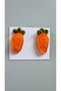 Hairless Baby Clip – Newborn Baby Girl Snap Clip Gift Clip Carrot Detail 2 Pieces (Hand Knitted)
