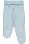 Organic Interlock Pants with Socks (Organic Sleepy Sheepy) Blue