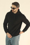 Men's Winter 3-Thread Side Pocket Puff Fabric Sweatshirt - Regular Fleece-Lined Hoodie - 4
