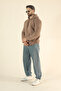 Men's Winter Fleece-Lined Soft Textured Sweatshirt - Regular Kangaroo Pocket Hoodie - 2