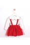 Birthday Party, Holiday, Special Day Photo Shoot, Rabbit Embroidery Collared Shirt and Dress Set - 2