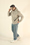 Men's Winter Fleece-Lined Soft Textured Sweatshirt - Regular Kangaroo Pocket Hoodie - 3