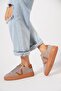 Lesnay Yan Embroidered Women's Genuine Leather Shoes Mink Suede - 4