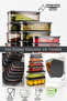 6-Piece Rectangular Clear Storage Container Set - Multi-Purpose Ergonomic Storage Container Set - 3