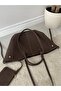 Suede Brown Women's Polen Hand and Shoulder Bag - 4