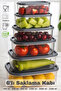 6-Piece Rectangular Clear Storage Container Set - Multi-Purpose Ergonomic Storage Container Set