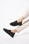 Futres Printed Moccasin Genuine Leather Women's Shoes Black Patent Leather - 2
