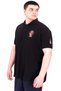 Fashion XL Large Size Men's T-Shirt Pike Polo Neck U25306 Black - 4