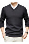 Textured V-Neck Comfortable Fit Men's Sweater