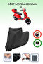 Black Lock Compatible Rks Azure 50 Pro Compatible Motorcycle Cover, Protection Cover